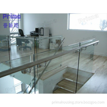 Stainless Steel and Tempered Glass Balustrade for Indoor